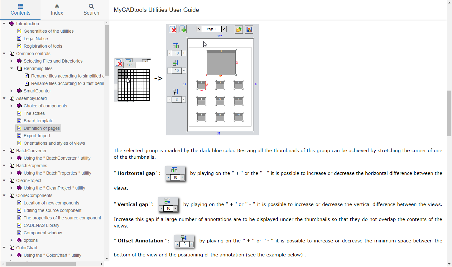 myCADtools online help
